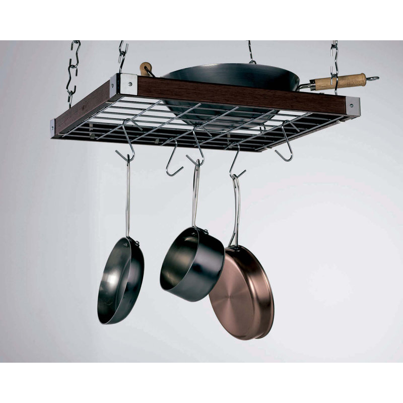 Concept Housewares Rectangular Ceiling Mounted Pot Rack & Reviews Wayfair